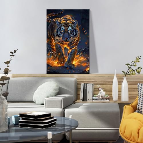 ATDMS Tiger Paint by Numbers Kit for Adults with Frame, 8x12 Inch - Image 6