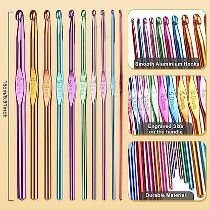 Aeelike Crochet Kit for Beginners Adults, Complete Crochet Set, Purple - Image 4