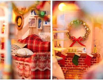 GuDoQi DIY Miniature Dollhouse Kit, Tiny House kit with Music, Miniature House Kit 1:24 Scale, Great Handmade Crafts Gift for Birthday, Christmas Night - Image 4