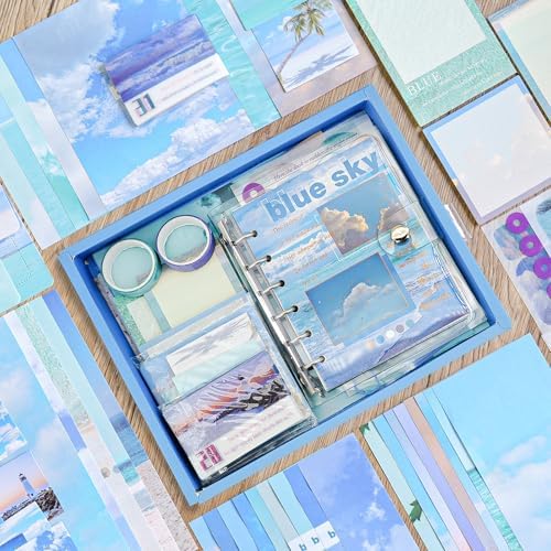 Scrapbooking Supplies Kit, A6 Grid Notebook, Vintage Junk Journaling Kit - Image 6