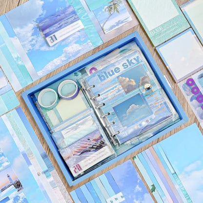Scrapbooking Supplies Kit, A6 Grid Notebook, Vintage Junk Journaling Kit - Image 6