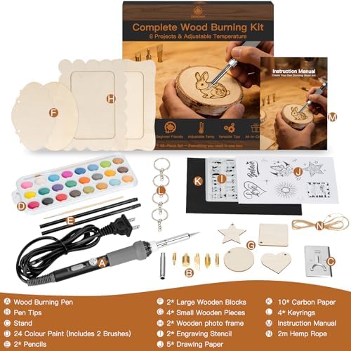 Wood Burning Kit - All-in-One Wood Burning Tool Pen Wood Burner Kit - Image 2