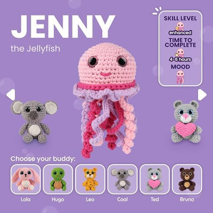 Cookie Box Crochet Kit for Beginners, Jellyfish Jenny - Image 3