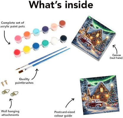 4 pack Christmas Paint by Numbers Kit for Adults Beginner with framed - Image 6