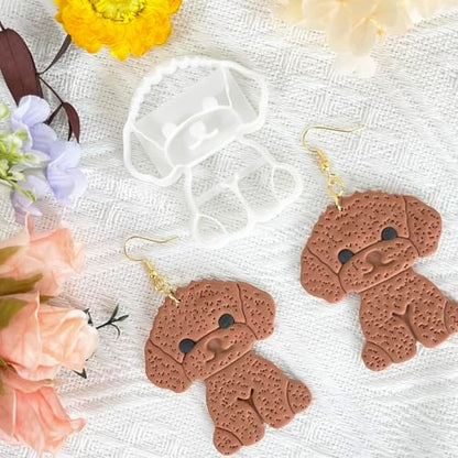 Xaekicr Poodle Dog Polymer Clay Cutters for Earrings – Cute Puppy Clay Cutters for Polymer Clay Jewelry Making – Animal Clay Earring Cutters and DIY Clay Tools – 1 Piece - Image 5