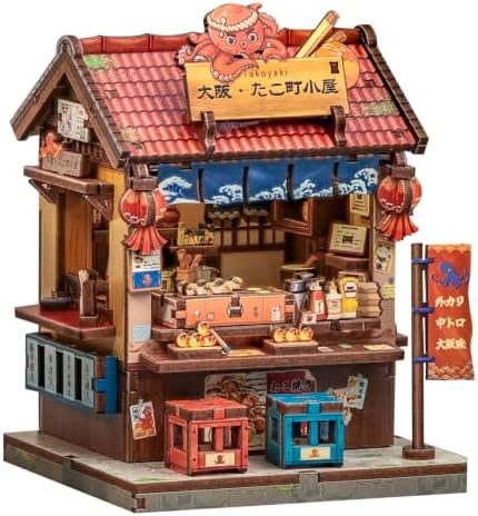 DIY Miniature Dollhouse Kit for Beginners, Mini House Book Nook Kit for Teens, 3D Wooden Puzzle, Japanese Booknook Bookshelf Desktop Home Decor, Tiny Crafts Gift for Adults&Teens, 146 Pieces by EndlessLimit