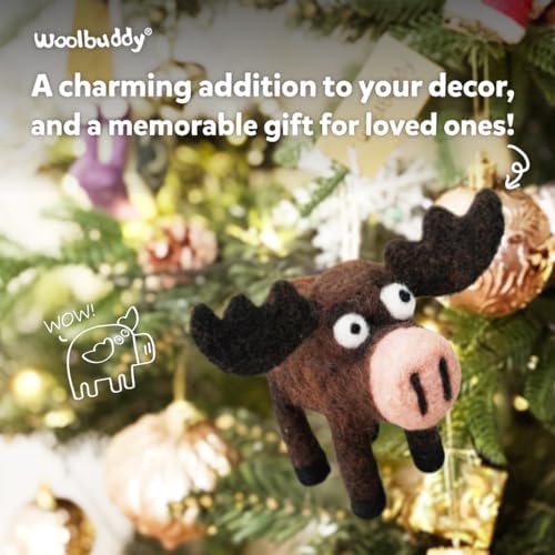 Woolbuddy Needle Felting Starter Kit (Moose) for Beginner & Adult with Tool - Image 6