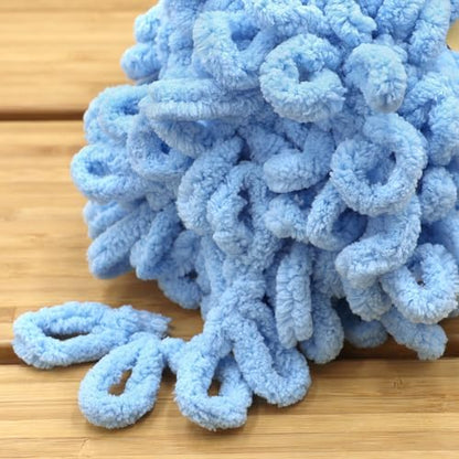 JubileeYarn Fun Finger Loops Yarn - Maritime Blue - 4 Skeins - Image 3
