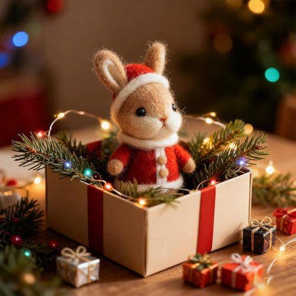 Handmade Felt Christmas Friends Collection, 2025 New Needle Felted Wool Animal Ornaments for Holiday Home Decor,Unique Xmas Tree Hanging Figurines & Stocking Stuffer Gifts for Friends Family - Image 3