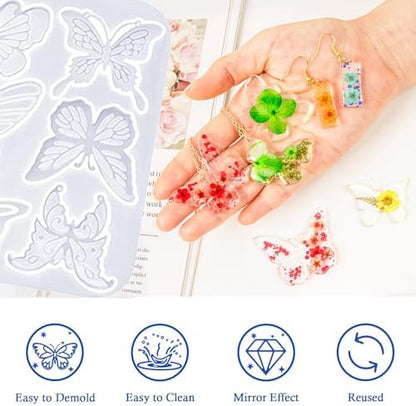 YODOYO Jewelry Resin Molds Kit Butterfly Earring Jewelry Making Mold - Image 3