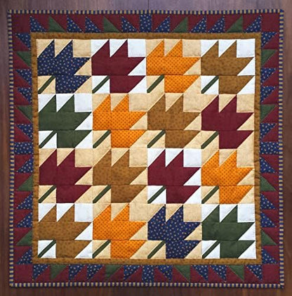 Wall Quilt Kit by Rachel's of Greenfield, Leaves Wall Quilt Kit 22''x22'', Wool Felt Hanging Quilt Kit, Ivory by RachelsofGreenfield