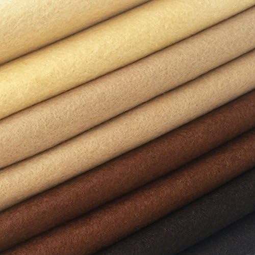 4pcs Thick 1.4mm Soft Felt Fabric Sheet Assorted Color Felt Pack DIY Craft Sewing Squares Nonwoven Patchwork (92x90cm Brown) - Image 3