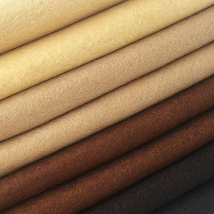 4pcs Thick 1.4mm Soft Felt Fabric Sheet Assorted Color Felt Pack DIY Craft Sewing Squares Nonwoven Patchwork (92x90cm Brown) - Image 3