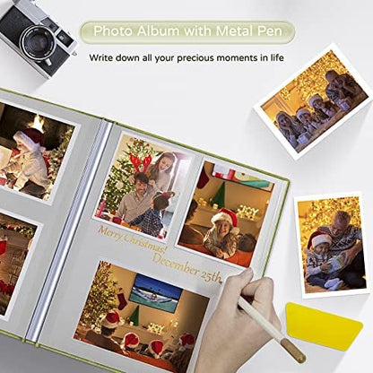 Popotop Large Photo Album Self Adhesive 4x6 5x7 8x10 Scrapbook Album DIY Picture Book,Gifts for Mom,Family Baby and Wedding,with Metal Pen and Plastic Board - Image 5