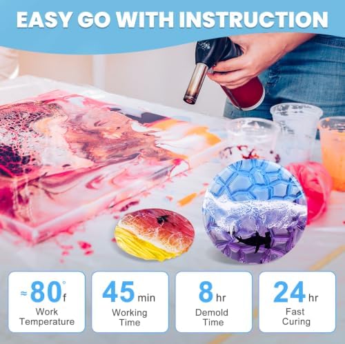 LET'S RESIN 1 Gallon Epoxy Resin Kit with Color Pigment, Clear Resin Kit - Image 6