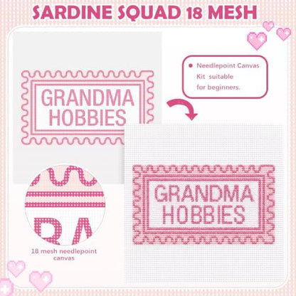 XunYee Needlepoint Canvas Kit, Grandma Hobbies - Image 3