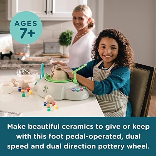 MindWare Pottery Wheel for Beginners – Kids Pottery Kit with Air-Dry Clay, Tools, and Paints, Creative Arts and Crafts Toy for Ages 7 and Up - Image 2