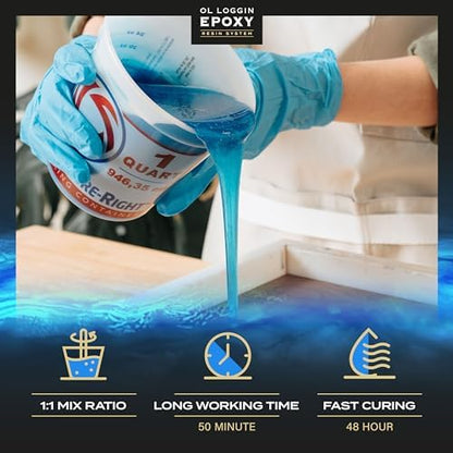 Ol Loggin Epoxy Resin Art Starter Kit, 64 oz. - VOC-Free, Food Safe, Clear, OLE-AR-064-SK - Image 4