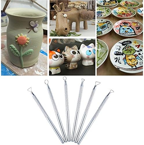 COMIART 6 PCS Sludge Pottery Clay Scraper Clay Sculpting Modelling Tools - Image 7