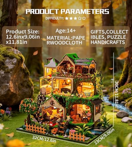 Spilay DIY Miniature House Kit for Adults, Miniature Dollhouse Kit - Image 2
