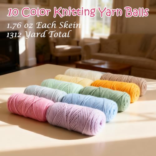 Lewhoo Knitting kit for Beginners, Complete Knitting kit for Adult with Bag - Image 4