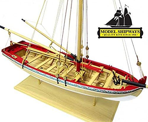 Model Shipways 18th Century Longboat Wood Model Kit 1:48 – Beginner to Intermediate Level – True Plank-on-Frame – Model Boat Kit for Adults to Build by ModelExpo