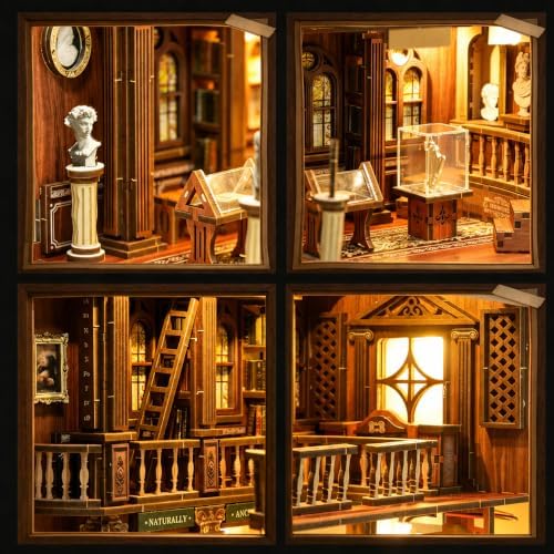 DIY Book Nook Kit for Adults, 3D Wooden Miniature Dollhouse Kit - Image 4