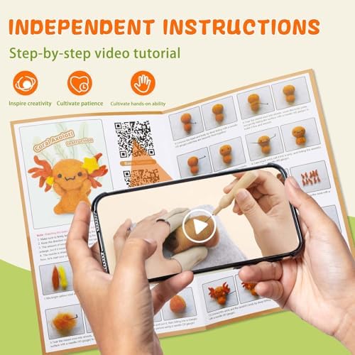 Yizzvb 7 Pcs Needle Felting Kit Felting Kits Wool Felt Animal Kit - Image 4