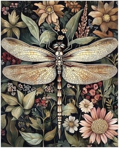 XTCIXAL Paint by Numbers Kit for Adults, Dragonfly, 16X20 Inch by XTCIXAL