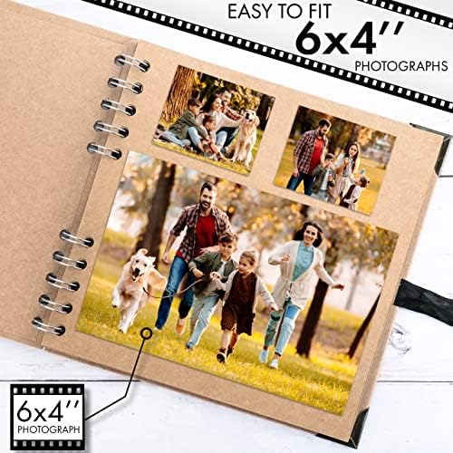 Scrapbook Album, 36 Pages, 7 x 7 Inch, Brown Photo Album, Scrap Book - Image 4