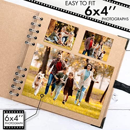 Scrapbook Album, 36 Pages, 7 x 7 Inch, Brown Photo Album, Scrap Book - Image 4