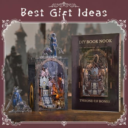 CCCDF Throne of Bones Book Nook Kit, DIY Miniature House with LED - Image 5