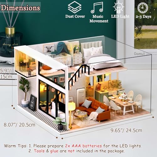 DIY Miniature Dollhouse Kit with Furniture Plus Dust Proof & Music Movement - Image 4