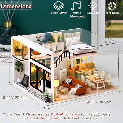 DIY Miniature Dollhouse Kit with Furniture Plus Dust Proof & Music Movement - Image 4