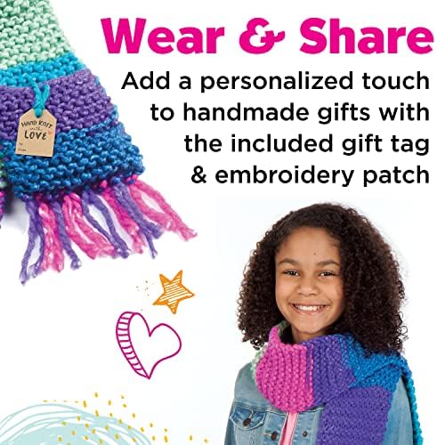 Creativity for Kids Learn to Knit Pocket Scarf - DIY Knitting Kit for Beginners, Kids Craft Kit - Image 6
