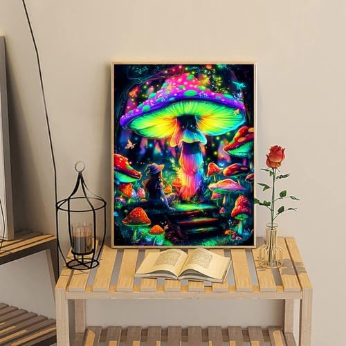 Nancency DIY Paint by Number for Adults,Painting Kits for Adult,Color by Numbers,Paint by Number Canvas Crafts Watercolor for Beginner Room Decor (Mushroom) - Image 7