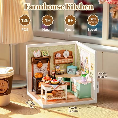 ROBOTIME Super Creator DIY Mini House Building Kit - Farmhouse Kitchen - Image 2