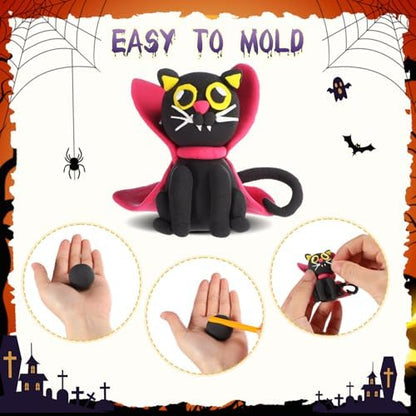 Capoda 18 Set Halloween DIY Craft Kit Halloween Air Dry Clay Kit - Image 4