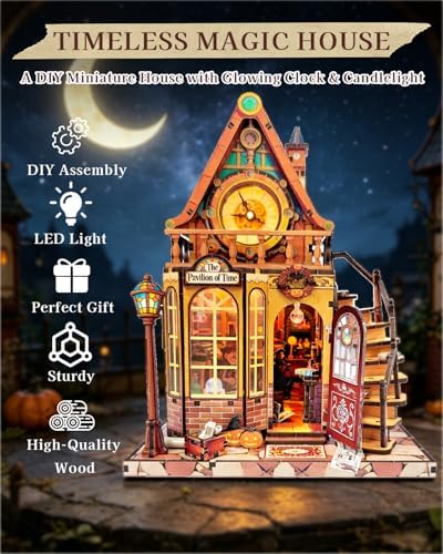 OZJAY Halloween Miniature House Kit, 3D Wooden Puzzles for Adults - Image 2