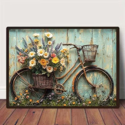 GEMOUJ Bicycle Paint by Numbers Kits for Adults Beginners Flower Number Kits on Canvas,DIY Easy Flower Oil Painting Kits,Home Wall Decor 16 X 20 Inch - Image 3