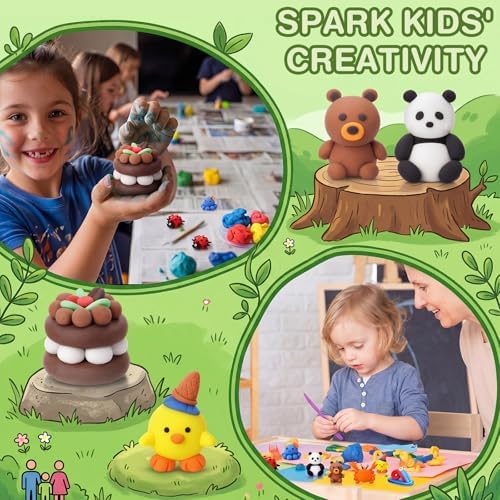 Air Dry Clay Bulk, Modeling Clay for Kids, 100 Pcs, Multicolored - Image 6