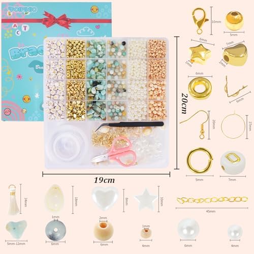 Jewelry Making Supplies Kit, Bracelet Making Kit, Natural Stone Beads - Image 3
