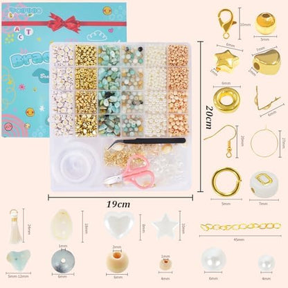 Jewelry Making Supplies Kit, Bracelet Making Kit, Natural Stone Beads - Image 3