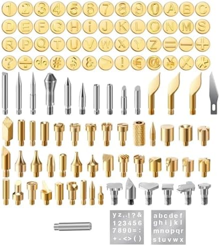 Wood Burning Letters 110Pcs Wood Burning Tip Pyrography Wood Burning Tip Set Including Letter Number Symbol Wood Burning Tip for Wood Burner for Leather Wooden Burner Craft DIY by Unknown