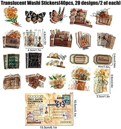 Esweny 100 PCS Vintage Ephemera Pack Journaling Scrapbooking Supplies Scrapbook Sticker Paper Kit for Junk Journal Planners Collage Craft Notebooks Decoupage Album (Sunflower) - Image 4