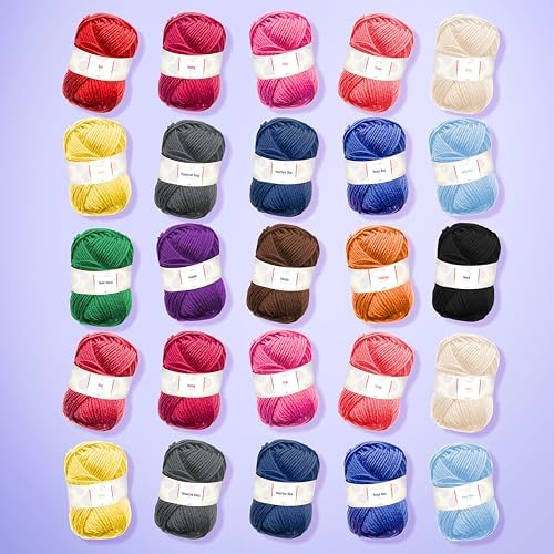 Hearth & Harbor Crochet Kit 80 Piece with 2500 Yards Assorted Yarn Kit, Ergonomic Hooks, Crocheting Instruction, Knitting & Crochet Supplies - Beginner Crochet Kits for Adults, Ideal for Amigurumi - Image 3