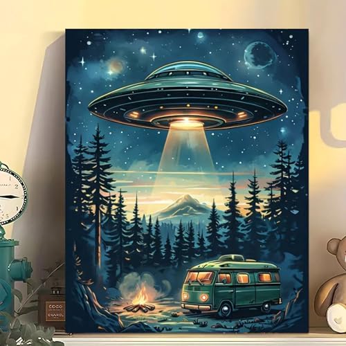 Arttoplus UFO Paint by Numbers Kit for Adults Beginner 16x20 inch - Image 3