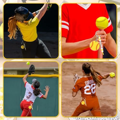 Suncalla 984 Pcs 24 Set Softball Keychain Making Kit DIY Ball Bag Tag Craft - Image 4
