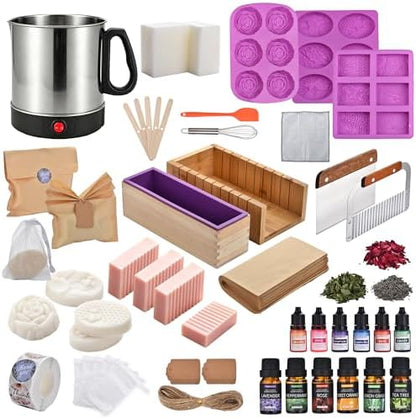 Soap Making Kit for Adults All-in-One DELUXEPRO DIY Soap Making Supplies by KELODO