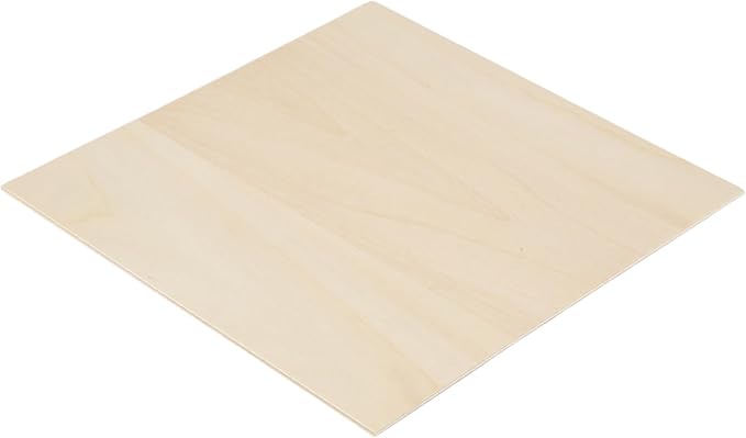 10Pcs 20X20X0.2cm Basswood Sheets Unfinished Wood Board, Rectangle Blank Wooden, Wooden Cutouts for Crafts